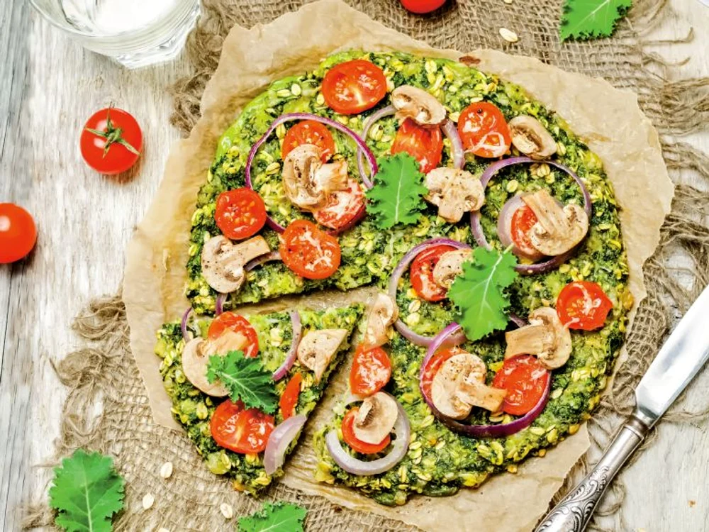 Pizza cu blat de ovăz
