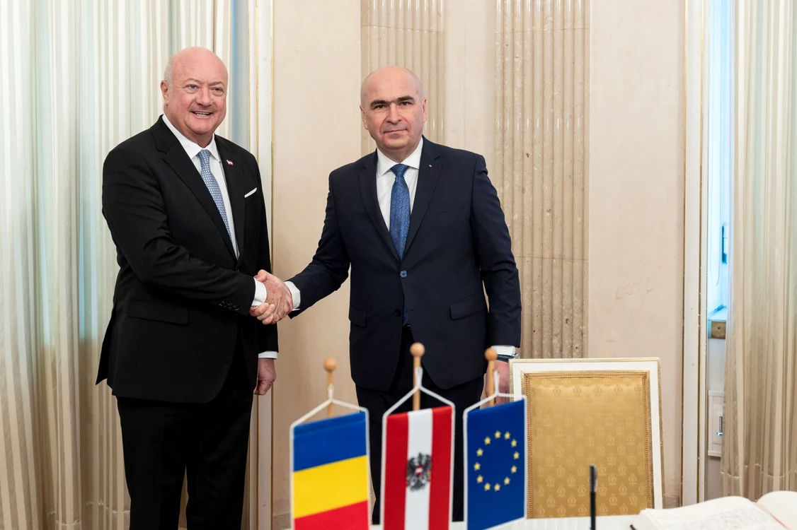 Cancelarul Christian Stocker și premierul Ilie Bolojan FOTO: Facebook/Ilie Bolojan