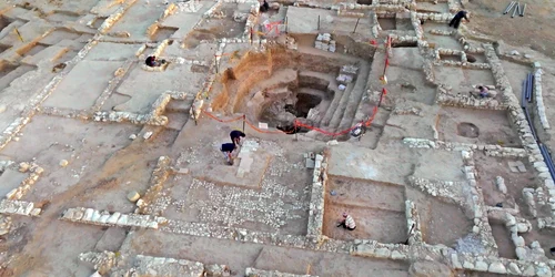 Vedere aeriană asupra ruinele descoperite în Rahat FOTO Autoritatea Israeliană pentru Antichități