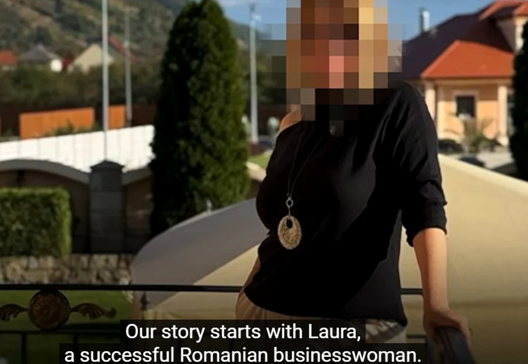 Românca păcălită de falsul prinț FOTO: Captură youtube OCCRP