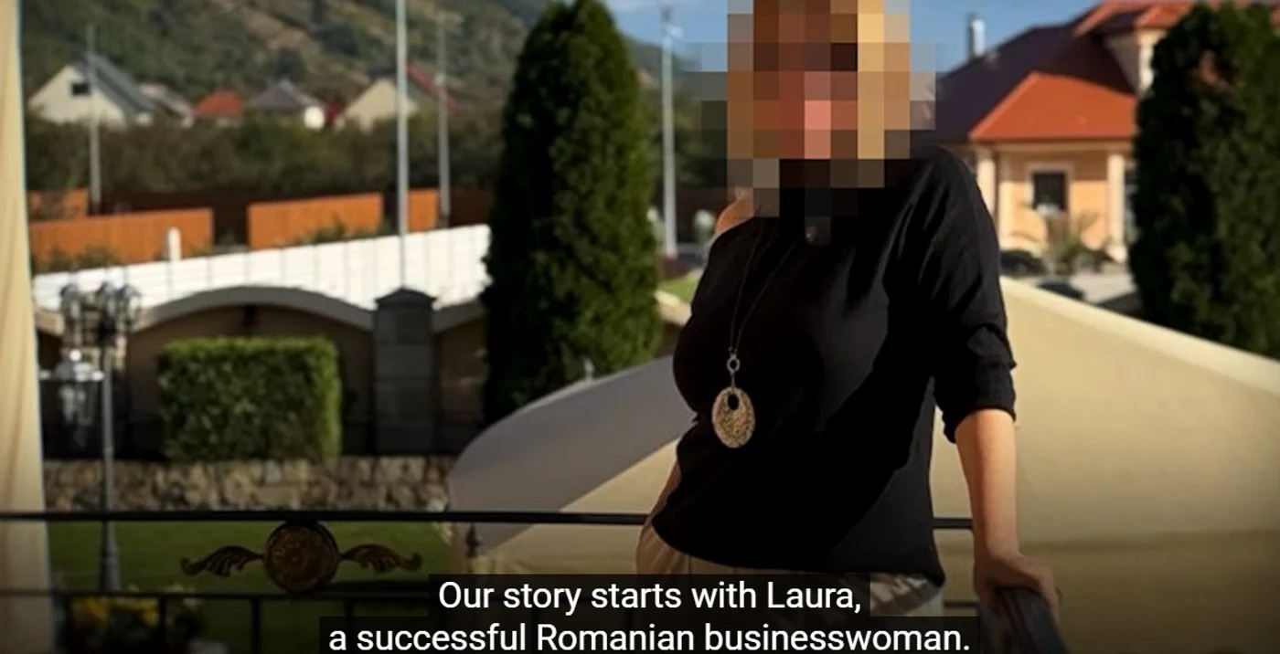 Românca păcălită de falsul prinț FOTO: Captură youtube OCCRP