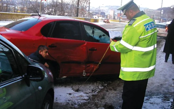 Accidentul a avut loc în această dimineaţă pe str.22 Decembrie FOTO Arhivă