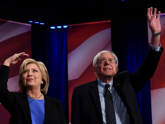 Hillary Clinton şi Bernie Sanders Foto: AFP