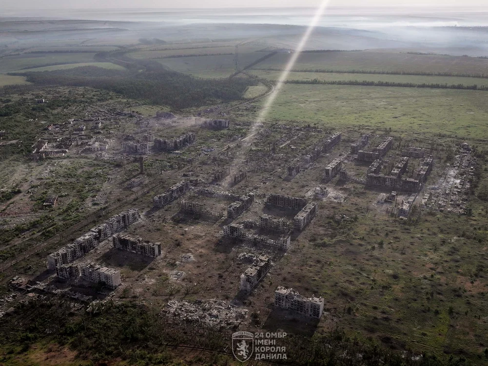 Ceasiv Iar imagini din dronă FOTO @24th_brigade / X
