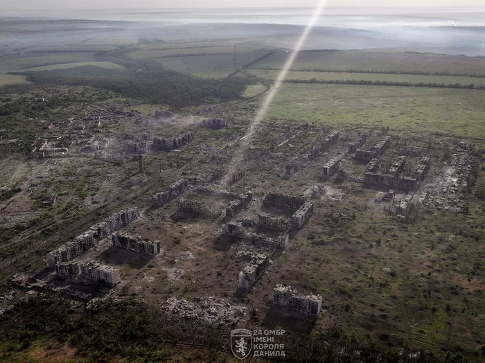 Ceasiv Iar imagini din dronă FOTO @24th_brigade / X