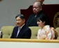 Împărăteasa Masako, Împăratul Naruhito și Prințesa Aiko a Japoniei la campionatul de sumo de la Tokyo. FOTO: Profimedia