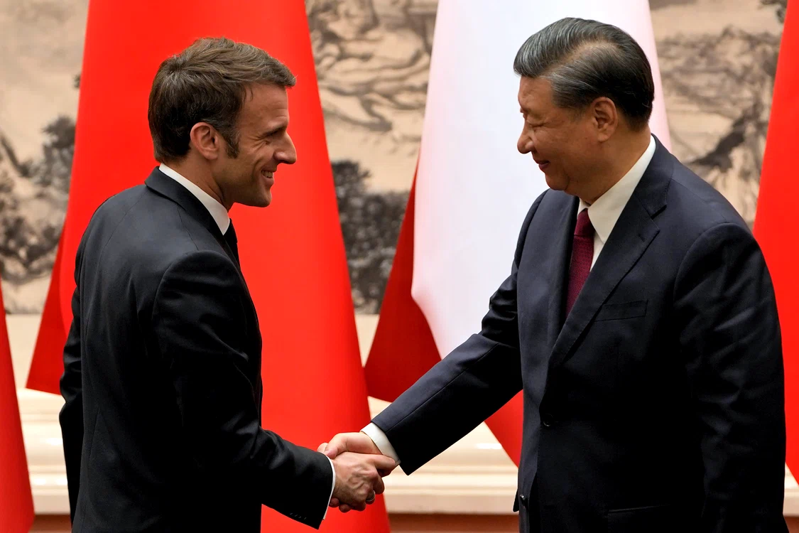 Emmanuel Macron şi Xi Jinping,  Foto EPA EFE