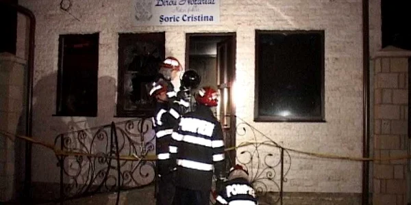 Cabinetul notarial al soției lui Șoric a fost incendiat