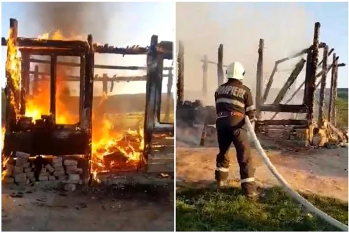 
    În ciuda intervenției pompierilor din Târnăveni, camera în care se afla coșciugul s-a făcut scrum cu tot cu mortFoto: captură observatornews.ro  