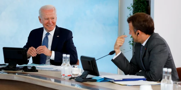 biden macron getty