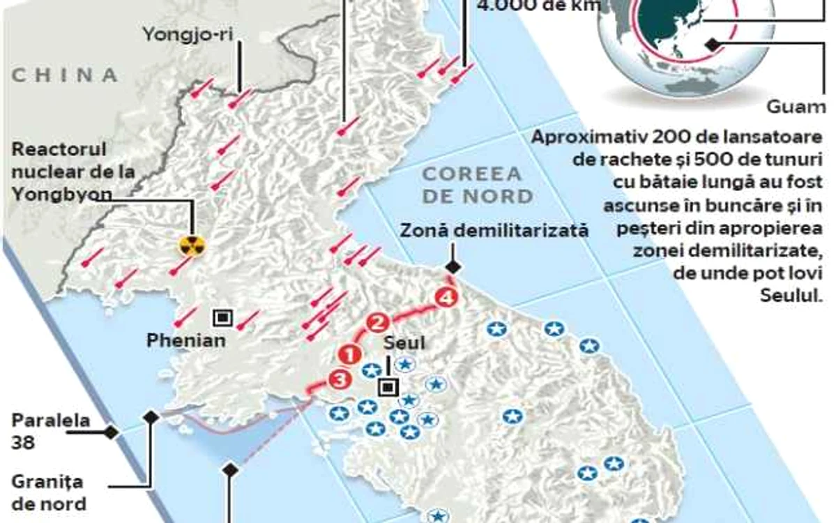 INFOGRAFIE SUA Coreea de Nord Guam