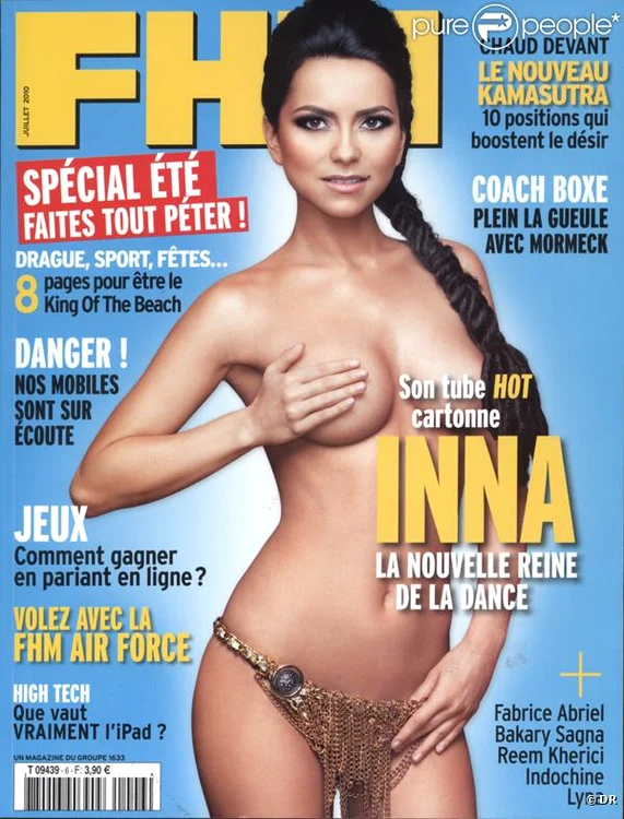 Inna, pe coperta revistei FHM Franţa (Foto: purepeople.com)