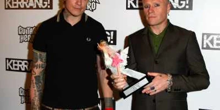 Liam Howlett (stânga) şi Keith Flint, doi dintre membri trupei The Prodigy FOTO Getty Images