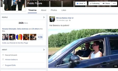 Profilul de Facebook a lui Mircea Badea jpeg