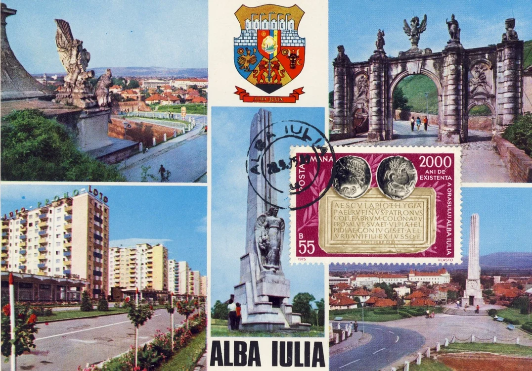 Vedere din Alba Iulia, în 1975, la sărbătorirea a 2000 de ani de existenţă a oraşului. Foto: colecţia Cristian Florin Bota