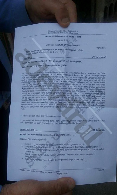 Subiecte Maternă Bacalaureat germana