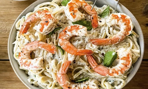 linguine cu ricotta si creveti jpg