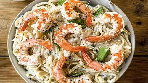 linguine cu ricotta si creveti jpg