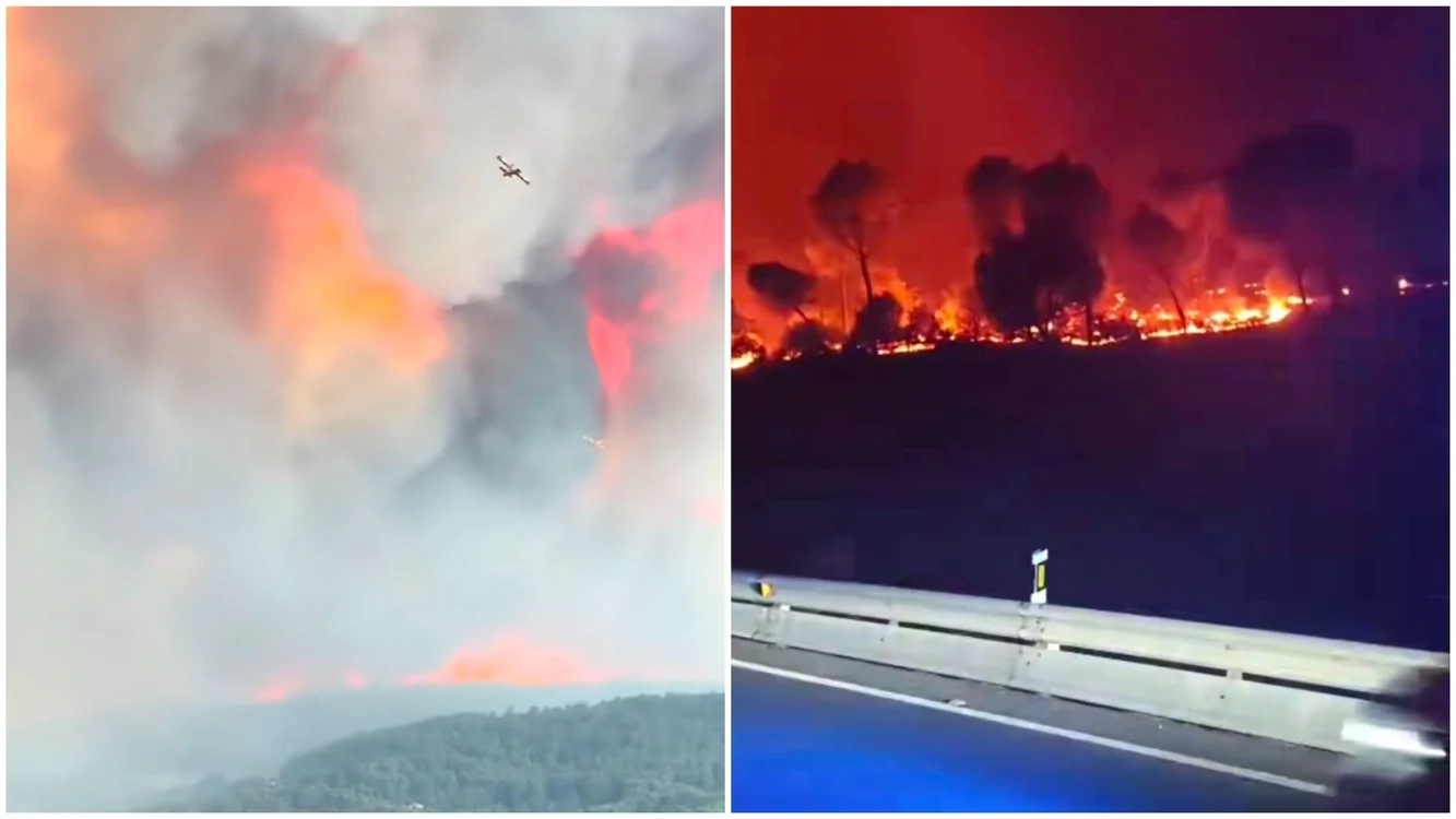 Incendii fără precedent în sudul Europei/ sursa captură Tiktok 