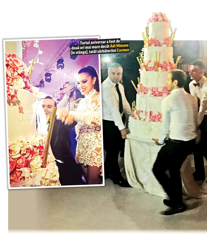 
    Carmen a împlinit 18 ani, iar sâmbătă a făcut chef de pomină: 400  de invitaţi, meniu de lux, tort de doi metri şi un diamant cadou  