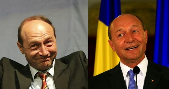 Traian Băsescu în 2004 (stânga) şi în 2011 (dreapta)