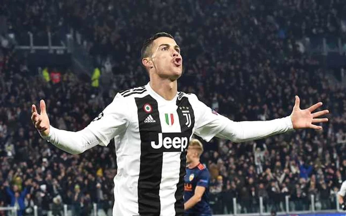 Cristiano Ronaldo in timpul meciului Juventus-Valencia FOTO EPA-EFE