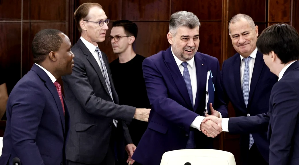 Marcel Ciolacu, întâlnire cu delegația FMI FOTO: GOV