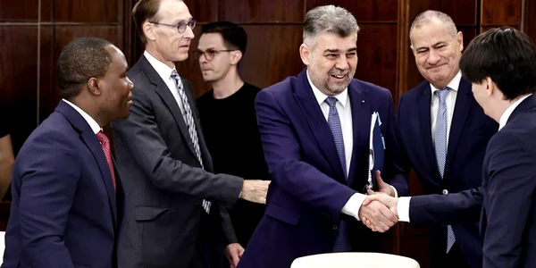 Marcel Ciolacu, întâlnirea cu delegația FMI FOTO: GOV