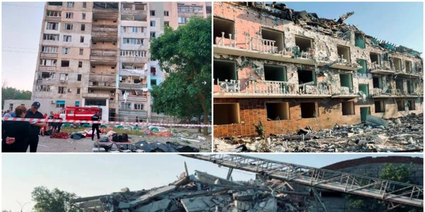 Bloc din Odesa şi un sanatoriu al R. Moldova bombardate de Rusia FOTO Twitter 