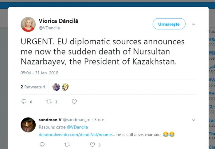 Viorica Dăncilă_twitter_fals