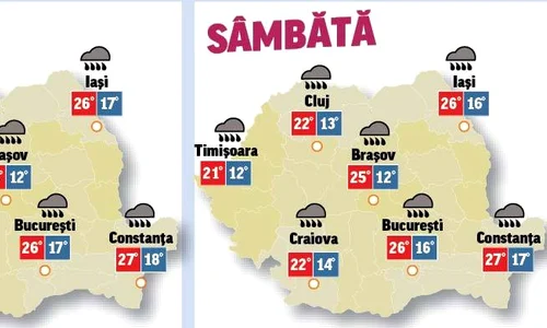 Prognoza meteo pe următoarele două zile anunţă că va ploua în continuare jpeg
