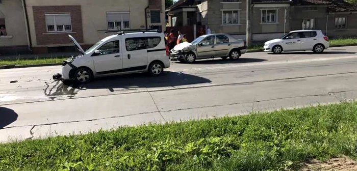 Accidentul a fost unul frontal - foto: Obiectiv-sm.ro