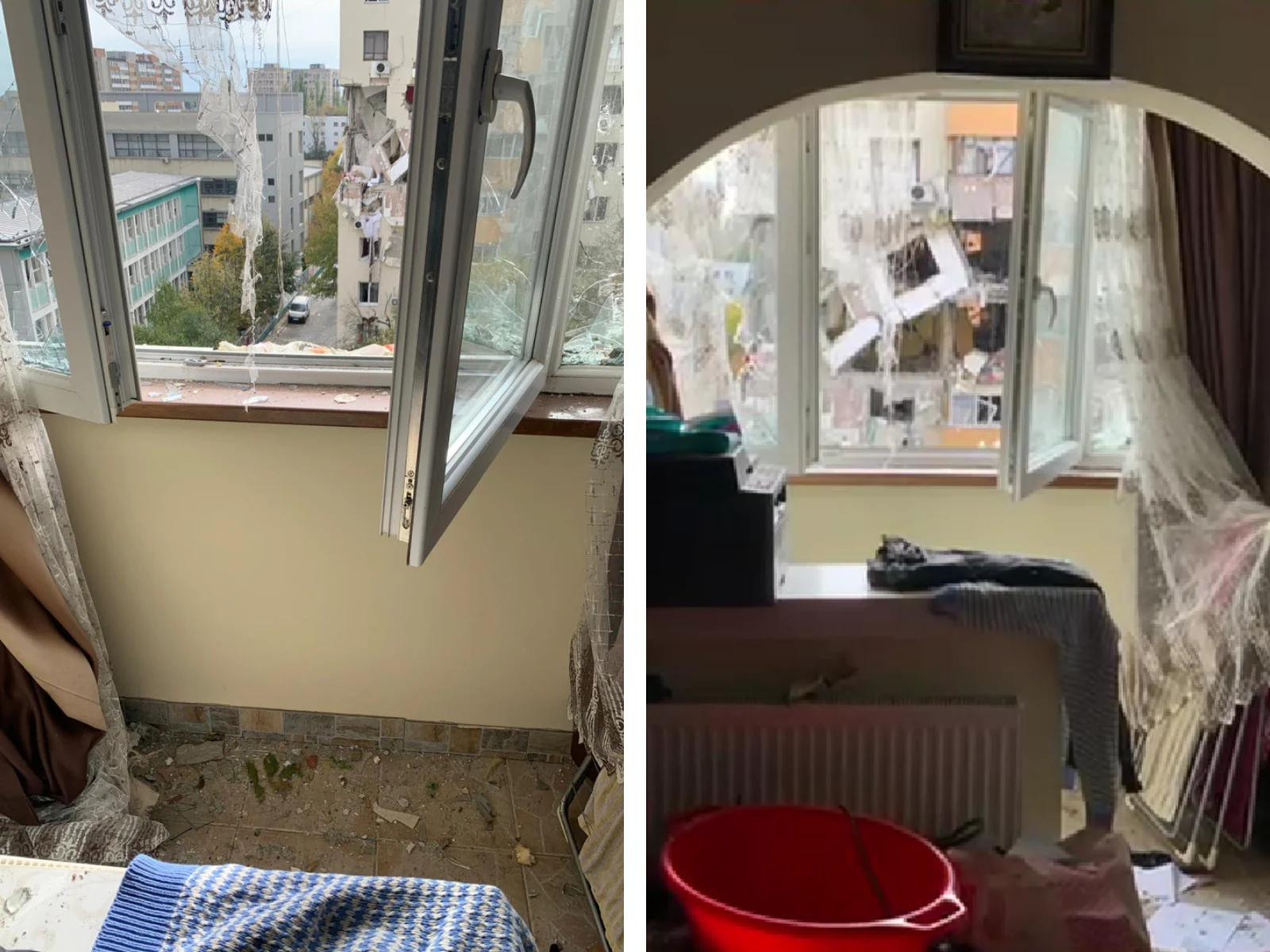 Mărturiile locatarilor afectați de explozia din Rahova: „Am crezut că e bombă”. Imagini din locuințele afectate