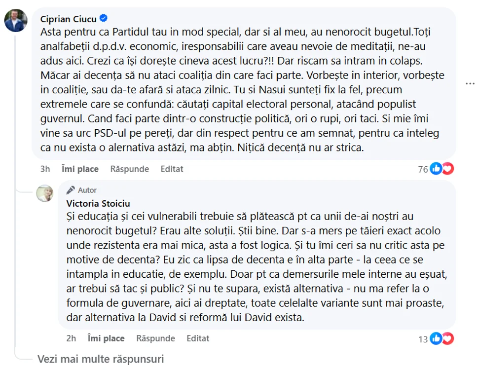 Contrele dintre cei doi politicieni au avut loc în văzul tuturor / Sursa foto: Captura FB