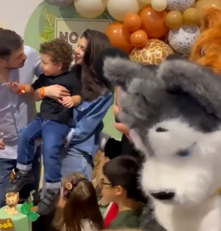 Christina Ich și Alex Pițurcă la ziua fiului lor, Noah