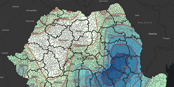 Harta interactivă a zonării seismice Sursa https://www.mdlpa.ro/