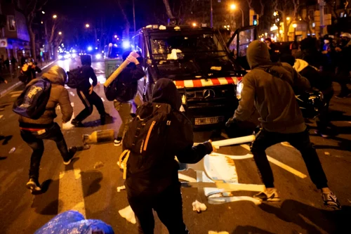 Violenţe Barcelona / 17 feb 2021 / FOTO EPA - EFE