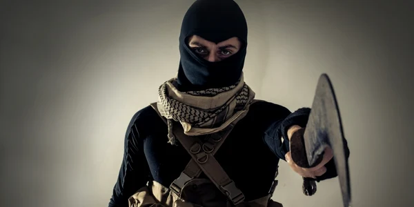 terorist musulman islam jihadist maceta sabie iatagan foto shutterstock