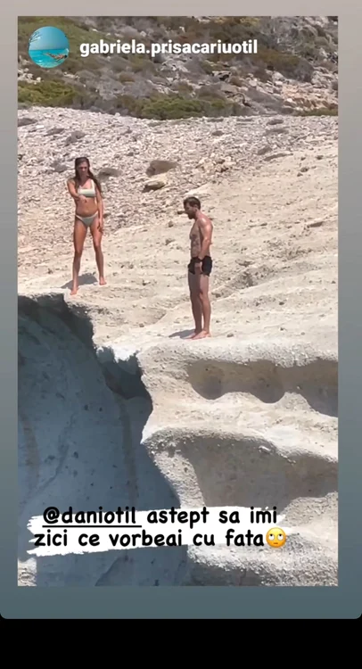 Dani Otil, în timpul conversației cu turista din Grecia / foto: Captură Instagram