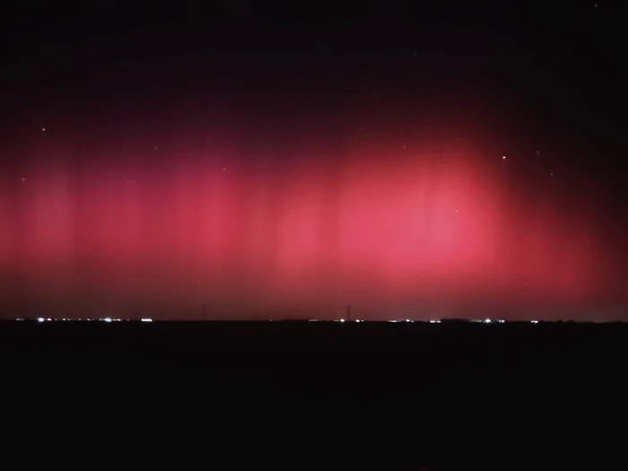 Aurora la Timișoara FOTO: Alex Babiuc / Facebook
