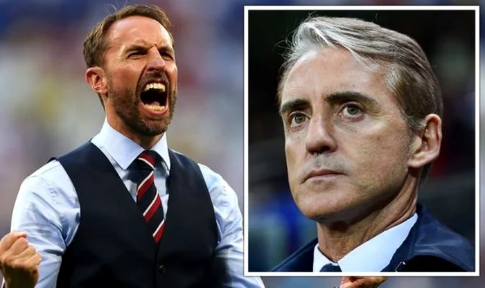 Gareth Southgate (stânga) şi Roberto Mancini, doi selecţioneri, în căutarea trofeului suprem în Europa