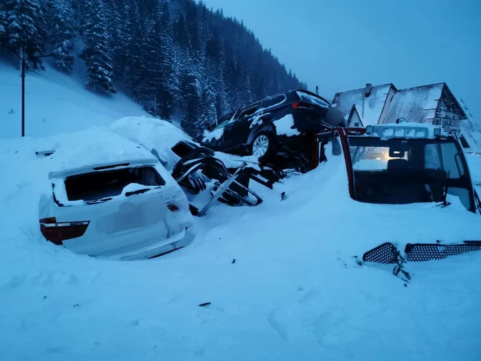 Avalanșa de la Cabana Capra Foto: ISU Argeș