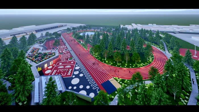Athletic Park este inspirat după un parc sportiv din Odense, Danemarca