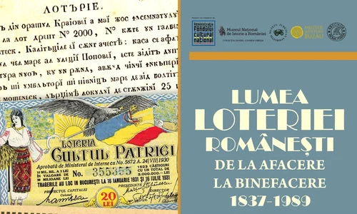 Afiș Expoziția Lumea loteriei românești la MNIR (1) jpg