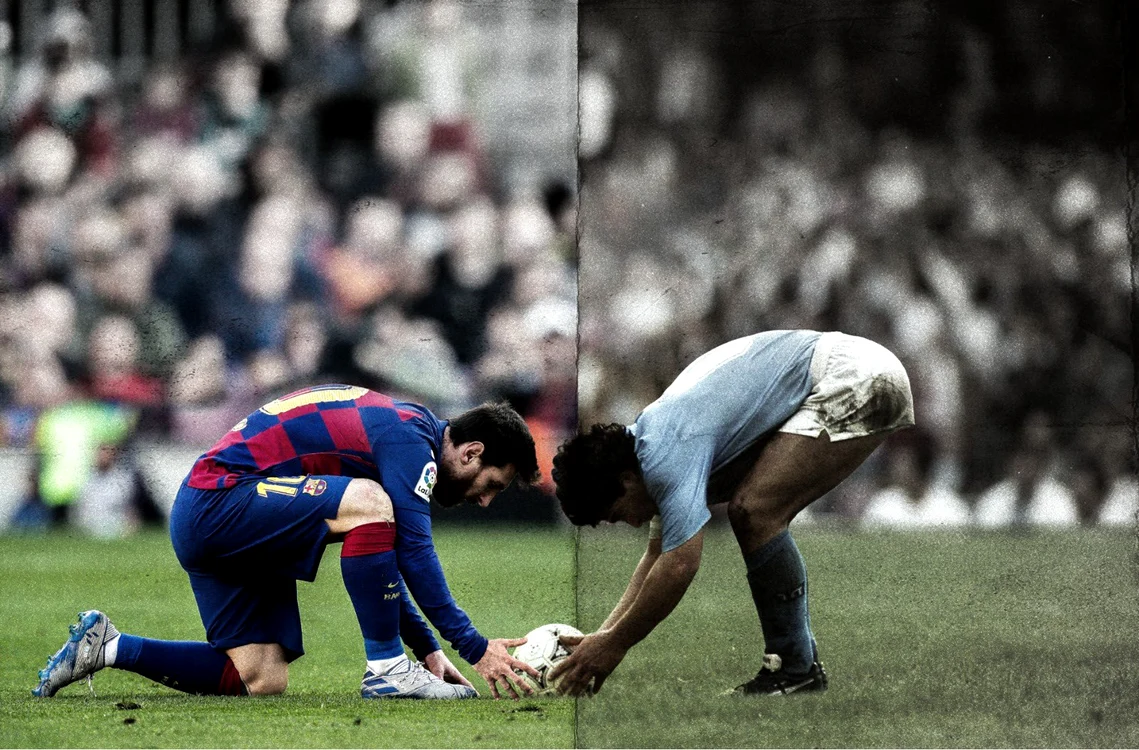 
    Leo Messi și Diego Maradona  