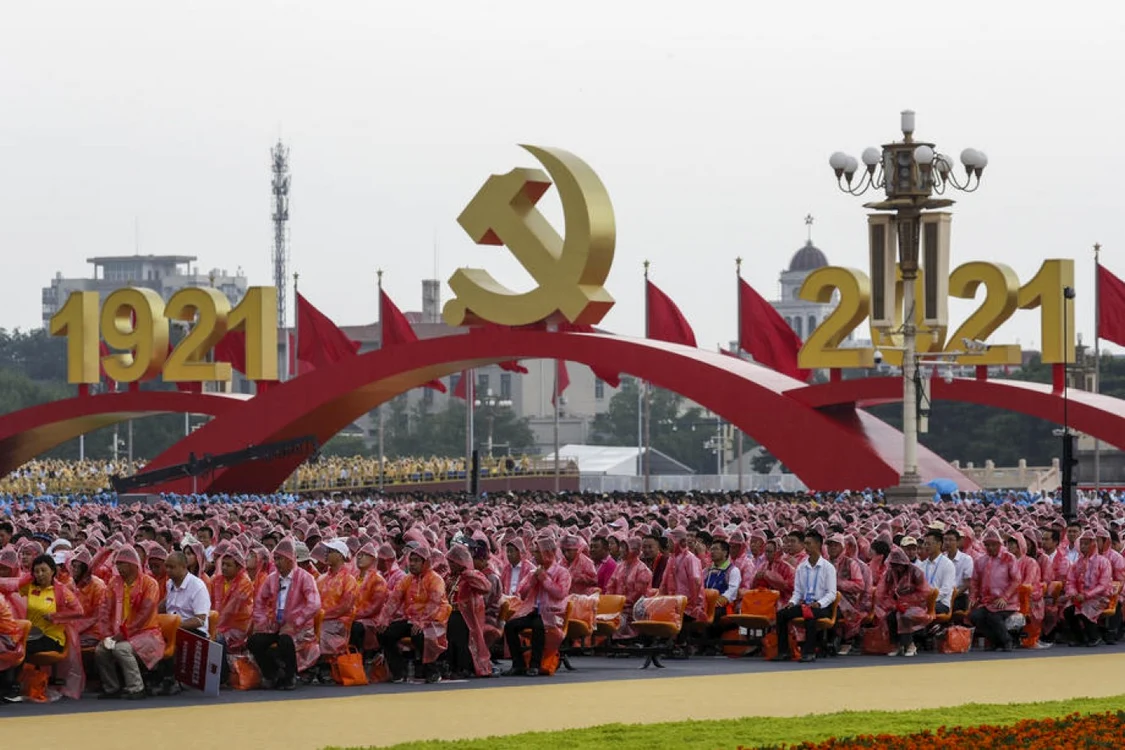 Participanti la discursul lui Xi Jinping cu ocazia centenarului PCC FOTO EPA-EFE
