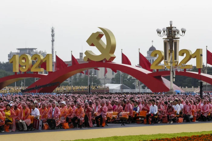 Participanti la discursul lui Xi Jinping cu ocazia centenarului PCC FOTO EPA-EFE