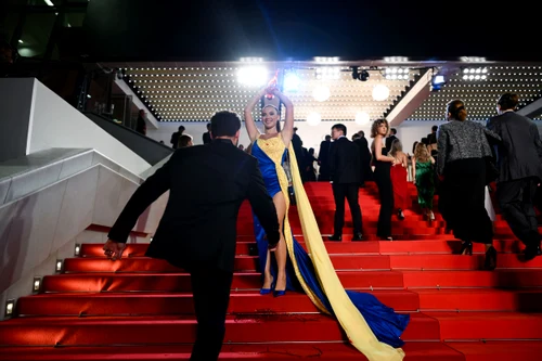 Protestatară Ucraina Cannes 2023 Foto AFP 2 jpg