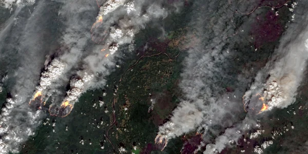 Incendii de vegetaţie în Siberia FOTO ESA / Copernicus