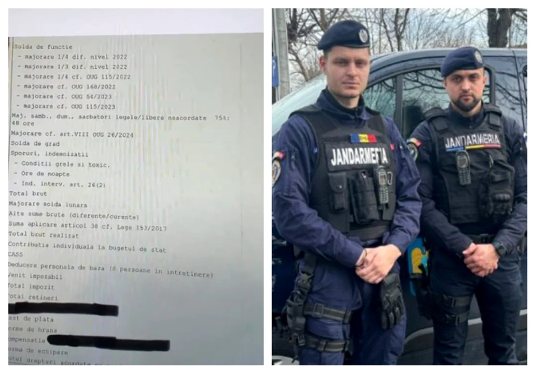 Cât câștigă Alexandru, un jandarm de 23 de ani. 
